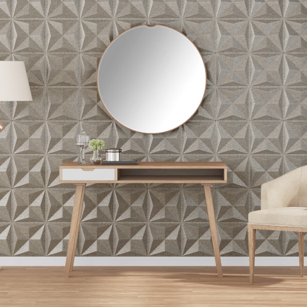 Vidaxl 24 ST Wall panels Origami 6 m² 50x50 cm XPS concrete