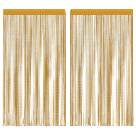 Vidaxl koordgordijnen 2 st 140x250 cm goudkleurig