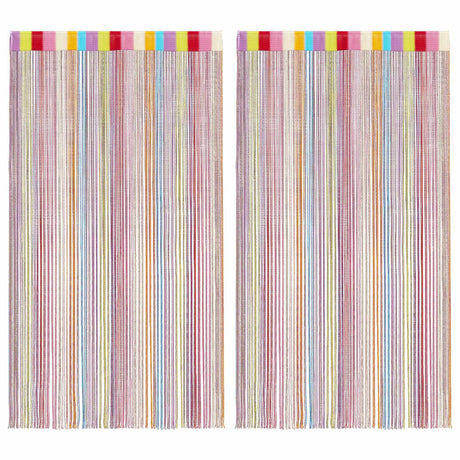 Vidaxl koordgordijnen 2 st veelkleurig 140x250 cm