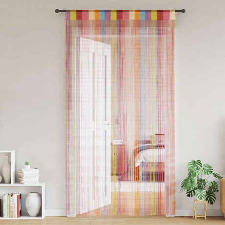Vidaxl koordgordijnen 2 st veelkleurig 140x250 cm