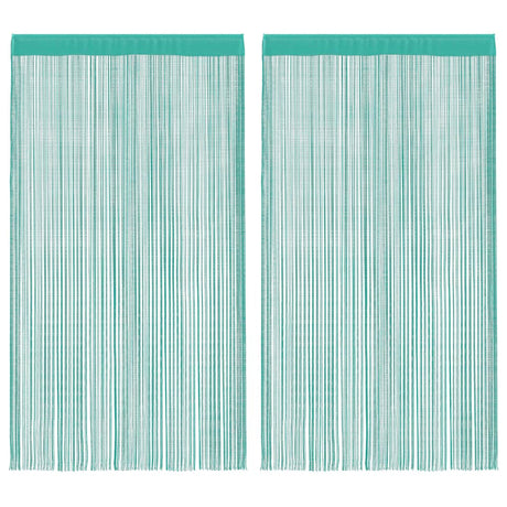 Vidaxl koordgordijnen 2 st turkoois 100x250 cm