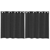Vidaxl gordijnen voile met doorvoertules 2 st 140x140 cm zwart