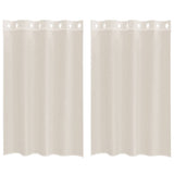 Vidaxl gordijnen voile met doorvoertules 2 st 140x175 cm crèmekleurig