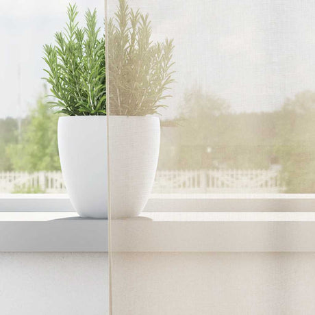 Vidaxl gordijnen voile met doorvoertules 2 st 140x175 cm crèmekleurig