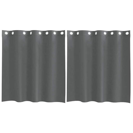 Vidaxl gordijnen voile met doorvoertules 2 st 140x140 cm donkergrijs