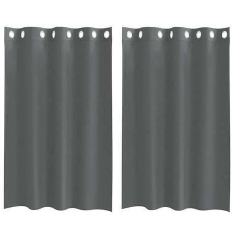 Vidaxl gordijnen voile met doorvoertules 2 st 140x175 cm donkergrijs