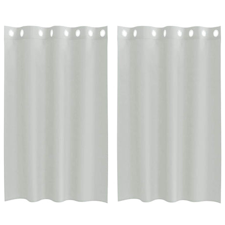 Vidaxl gordijnen voile met doorvoertules 2 st 140x175 cm lichtgrijs