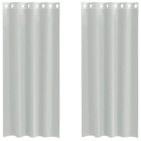 Vidaxl gordijnen voile met doorvoertules 2 st 140x225 cm lichtgrijs
