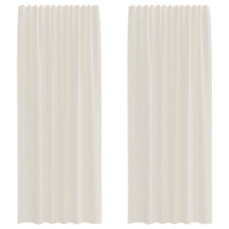 Vidaxl gordijnen voile met roedezakken 2 st crèmekleurig