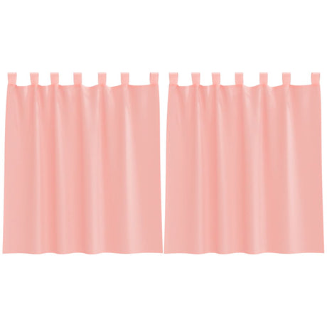 Vidaxl gordijnen voile met roedezakken 2 st roze
