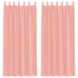 Vidaxl gordijnen voile met roedezakken 2 st roze