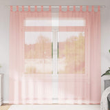 Vidaxl gordijnen voile met roedezakken 2 st roze