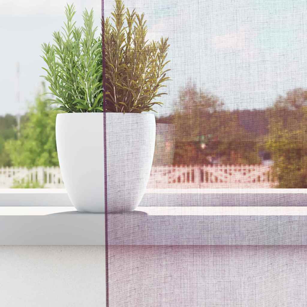 Vidaxl gordijnen voile met roedezakken 2 st paars