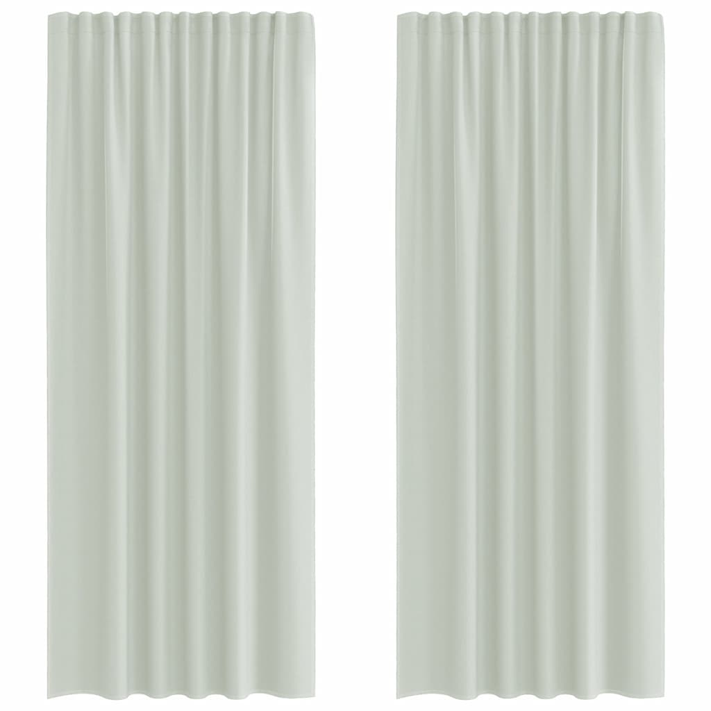 Vidaxl gordijnen voile met roedezakken 2 st lichtgrijs