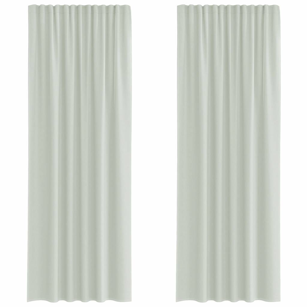 Vidaxl gordijnen voile met roedezakken 2 st lichtgrijs