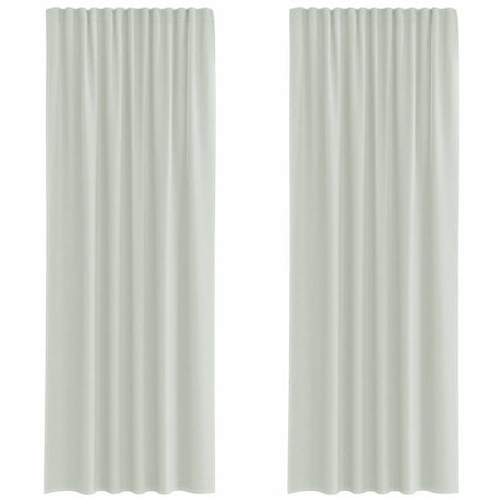 Vidaxl gordijnen voile met roedezakken 2 st lichtgrijs