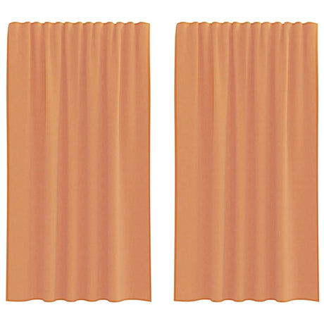 Vidaxl voile gordijnen met roedezakken 2 st terracotta