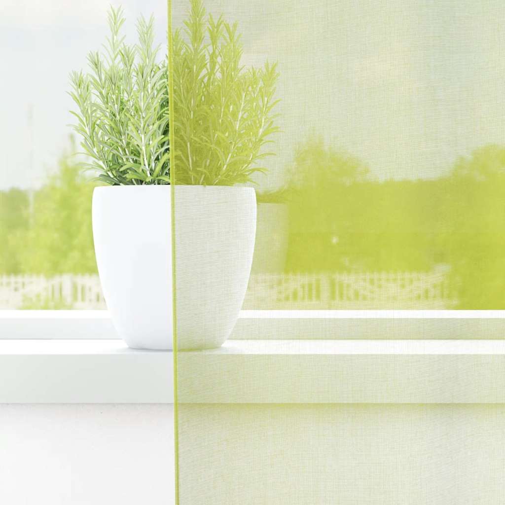 Vidaxl gordijnen voile met lipje top 2 st appelgroen