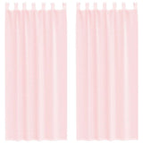Vidaxl gordijnen voile met lussen 2 st 140x225 cm lichtroze