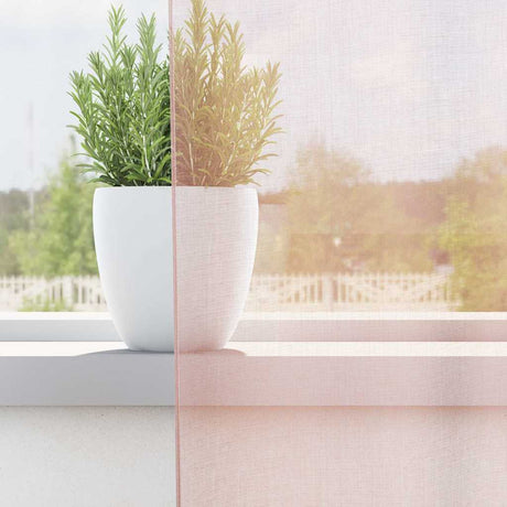 Vidaxl gordijnen voile met lussen 2 st 140x245 cm lichtroze