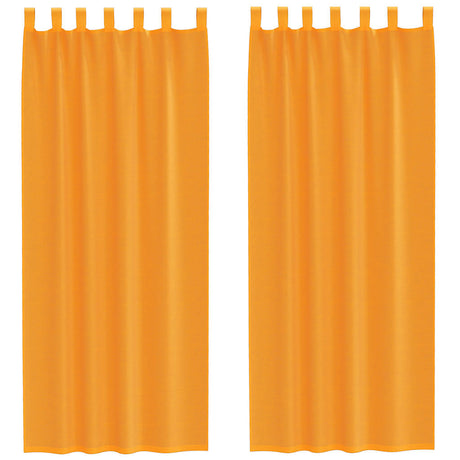 Vidaxl gordijnen voile met lussen 2 st 140x260 cm oranje