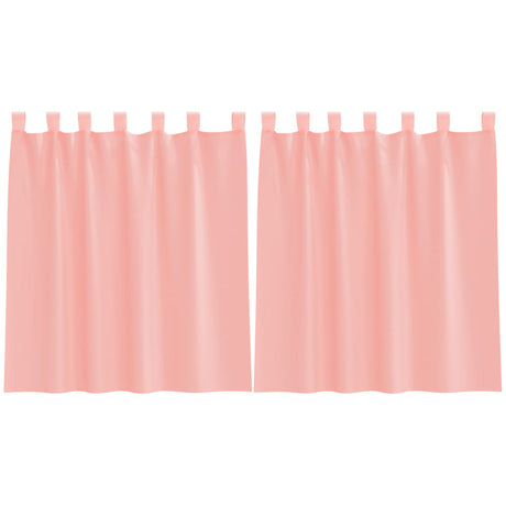 Vidaxl gordijnen voile met lussen 2 st 140x140 cm roze