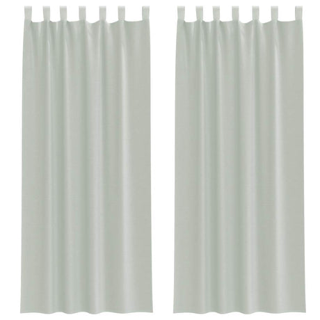 Vidaxl gordijnen voile met lussen 2 st 140x260 cm lichtgrijs