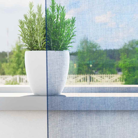 Vidaxl gordijnen voile met lussen 2 st 140x140 cm koningsblauw