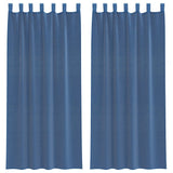 Vidaxl gordijnen voile met lussen 2 st 140x245 cm koningsblauw