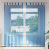 Vidaxl gordijnen voile met lussen 2 st 140x245 cm koningsblauw