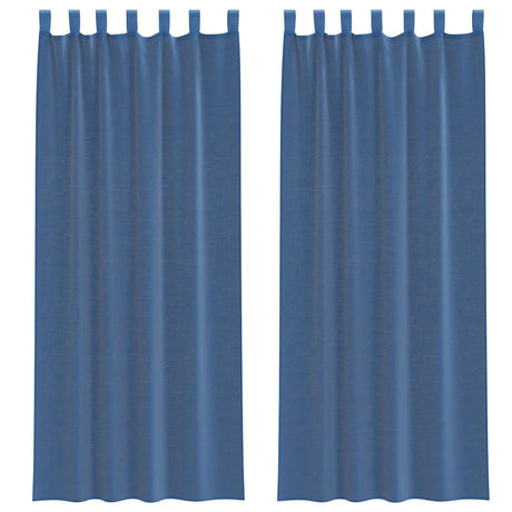 Vidaxl gordijnen voile met lussen 2 st 140x260 cm koningsblauw
