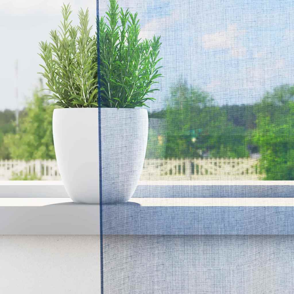 Vidaxl gordijnen voile met lussen 2 st 140x260 cm koningsblauw