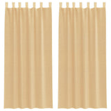 Vidaxl gordijnen met lussen 2 st 140x225 cm zand
