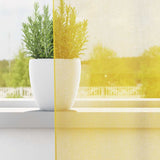 Vidaxl gordijnen voile met lussen 2 st 140x140 cm geel