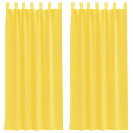 Vidaxl gordijnen met lussen 2 st 140x245 cm geel