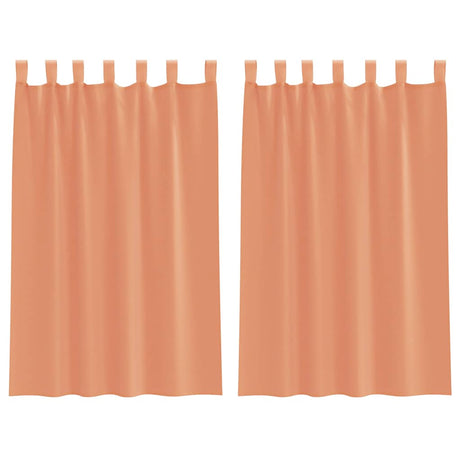 Vidaxl gordijnen voile met lussen 2 st terracotta 140x175 cm