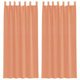 Vidaxl gordijnen voile met lussen 2 st terracotta 140x225 cm