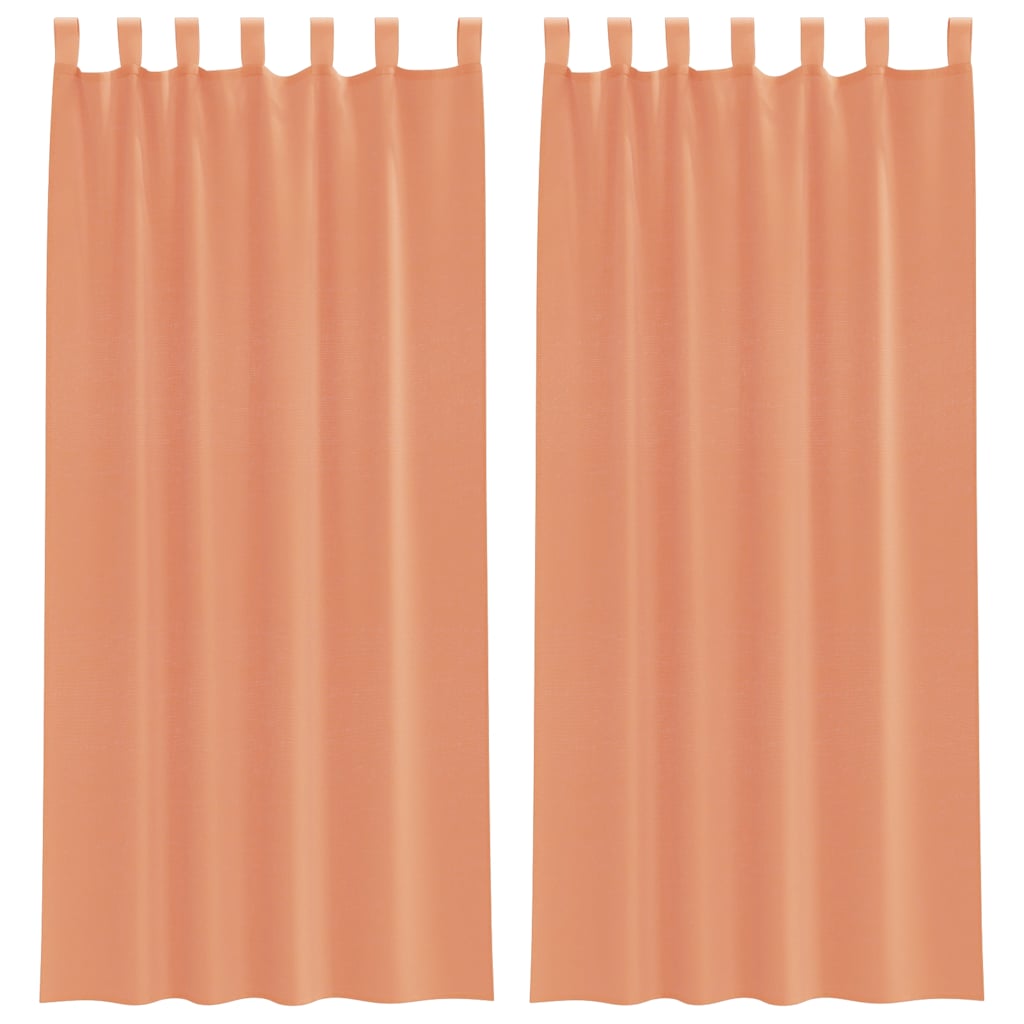 Vidaxl gordijnen met lussen 2 st terracotta 140x245 cm