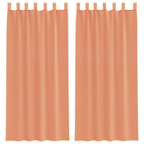 Vidaxl gordijnen met lussen 2 st terracotta 140x245 cm