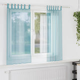 Vidaxl gordijnen voile met lussen 2 st 140x140 cm turkoois