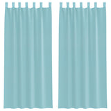 Vidaxl gordijnen voile met lussen 2 st 140x245 cm turkoois