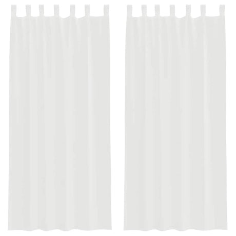 Vidaxl gordijnen met lussen 2 st 140x245 cm wit