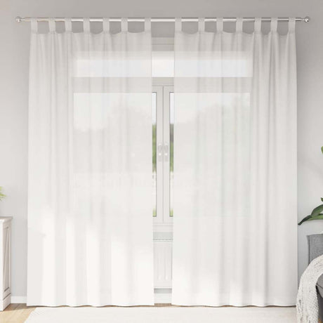 Vidaxl gordijnen met lussen 2 st 140x245 cm wit