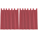 Vidaxl gordijnen voile met lussen 2 st 140x140 cm wijnrood
