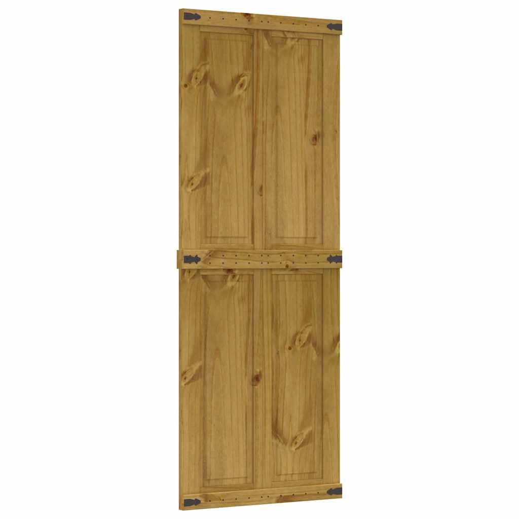 Porona a porta scorrevole Vidaxl 80x210 cm pino solido