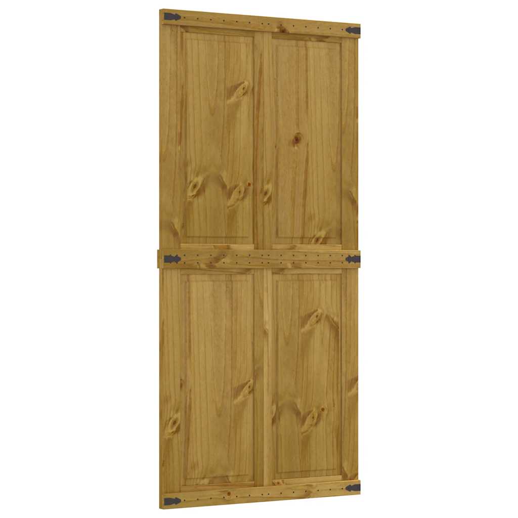 Porona a porta scorrevole Vidaxl 90x210 cm pino solido