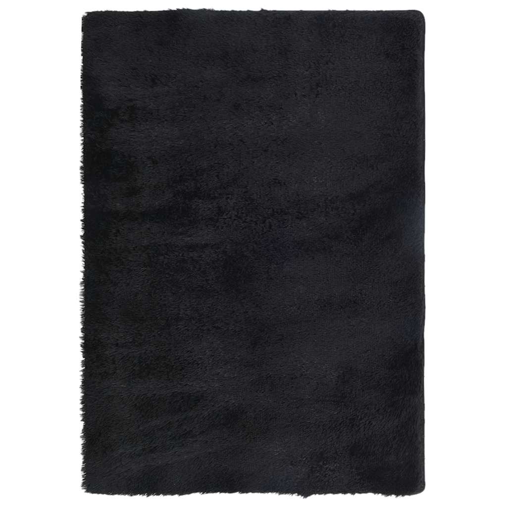 Vidaxl hoogpolig vloerkleed navarra 120x170 cm polyester zwart