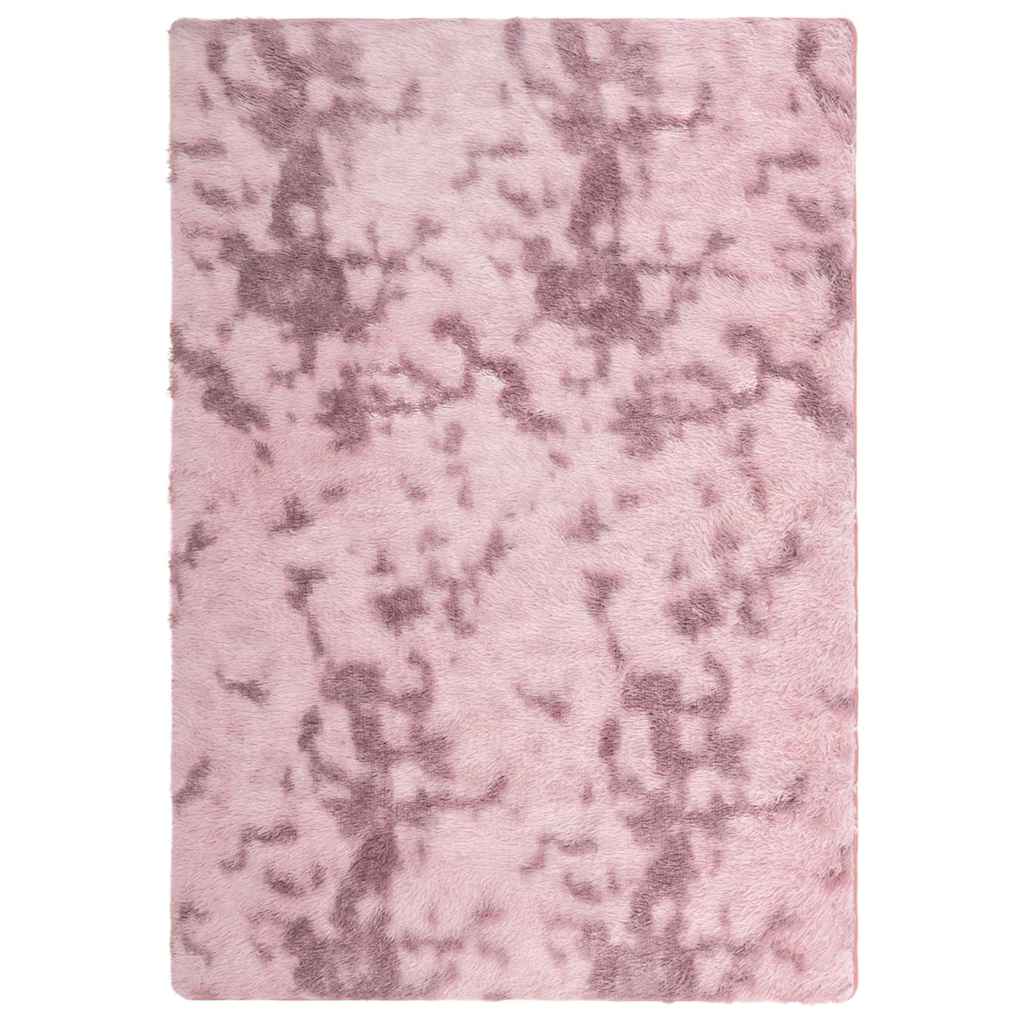 Vidaxl hoogpolig vloerkleed navarra 120x170 cm polyester stoffig roze