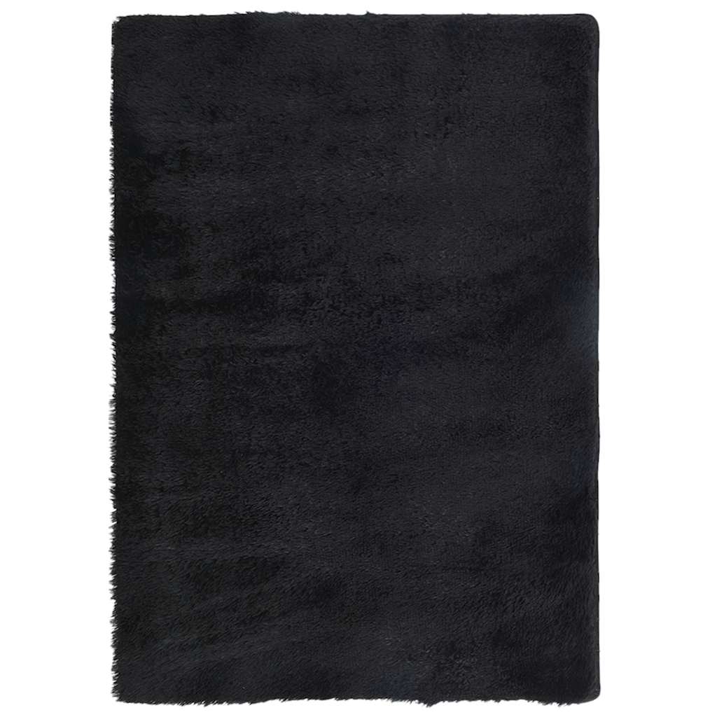 Vidaxl hoogpolig vloerkleed navarra 240x340 cm polyester zwart