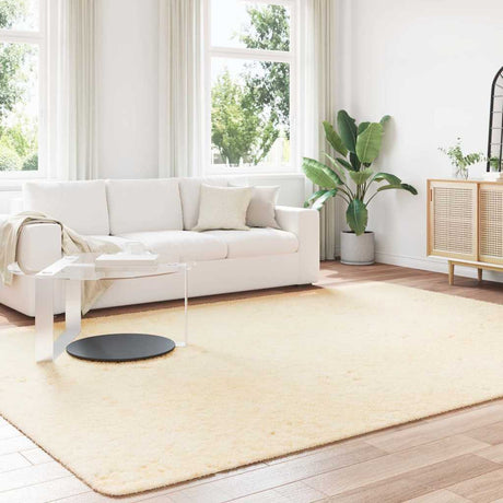 Vidaxl hoogpolig vloerkleed navarra 240x340 cm polyester crèmekleurig